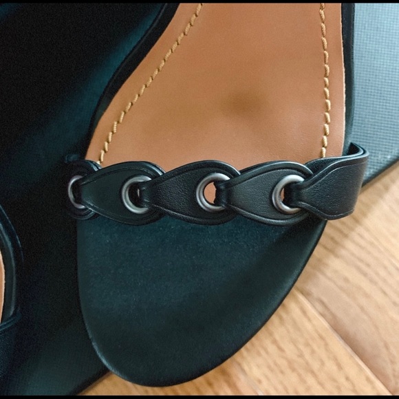 Coach Black Heels Sandals - Picture 4 of 6